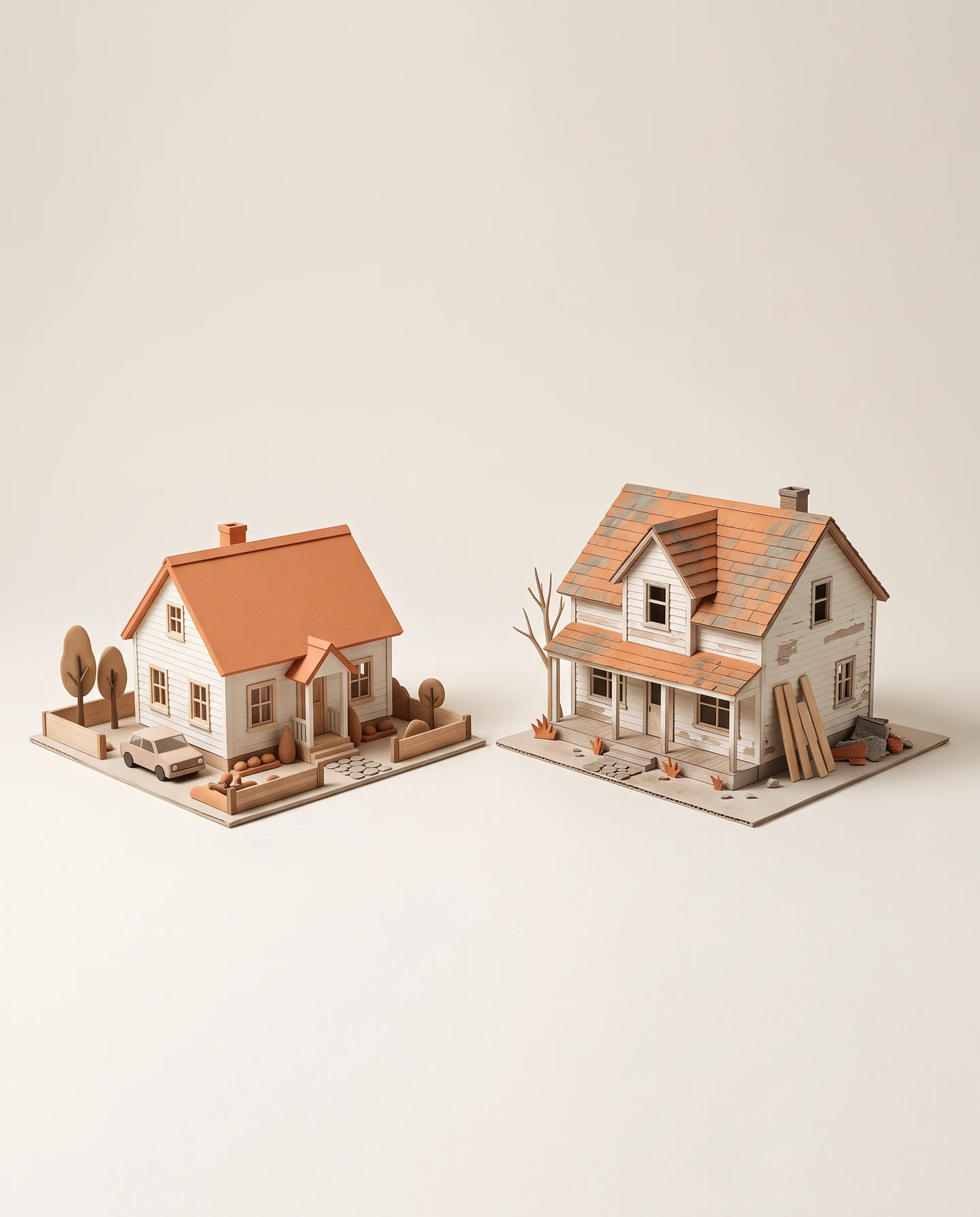 Two architectural miniatures, one restored and one weathered, invite a closer look at the potential in every property